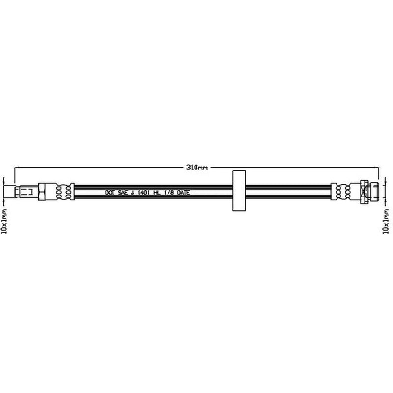 Juratek Brake Hydraulic Hose Line Right JBH1028