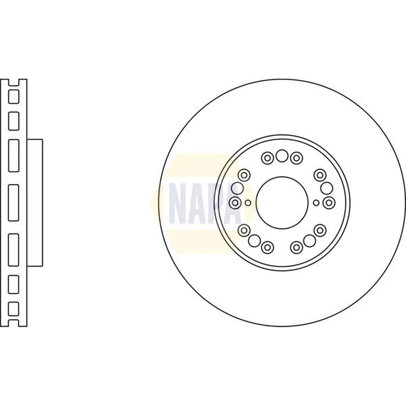 NAPA 2 x Vented Front Brake Discs NBD5837-x2