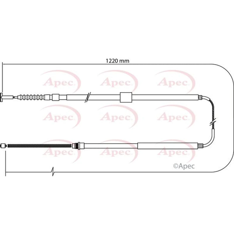 Apec Handbrake Cable Right Rear CAB1114