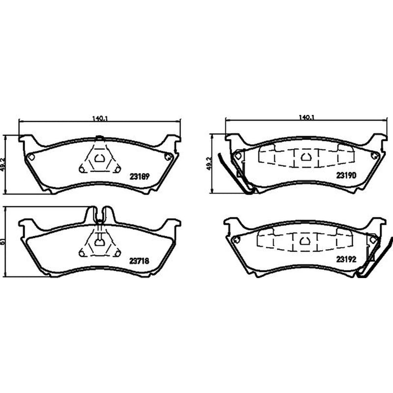Mintex Rear Brake Pad Set MDB2091