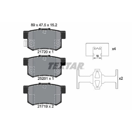 Textar Rear Brake Pad Set 2172001