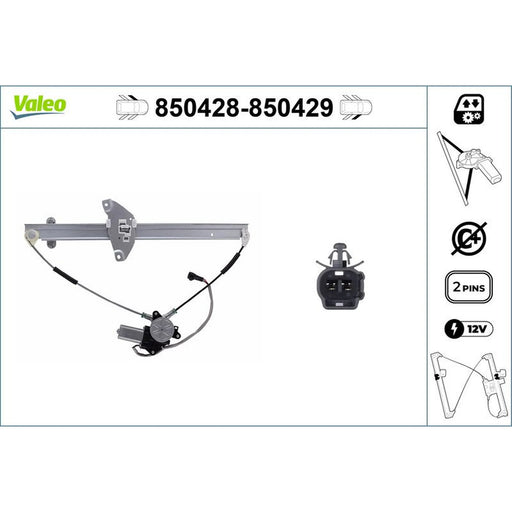 Valeo Electric Window Regulator Lifter Right Front 850429