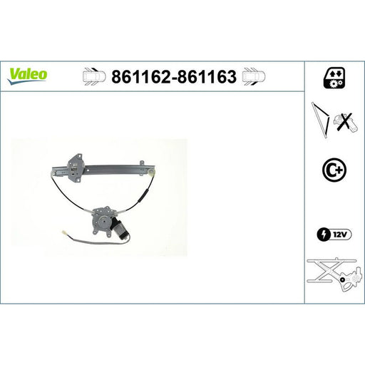 Valeo Electric Window Regulator Lifter Right Fron 861163