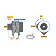 Bosch Car Alternator 12V 0 986 041 810