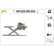 Valeo Electric Window Regulator Lifter Left Front 851222