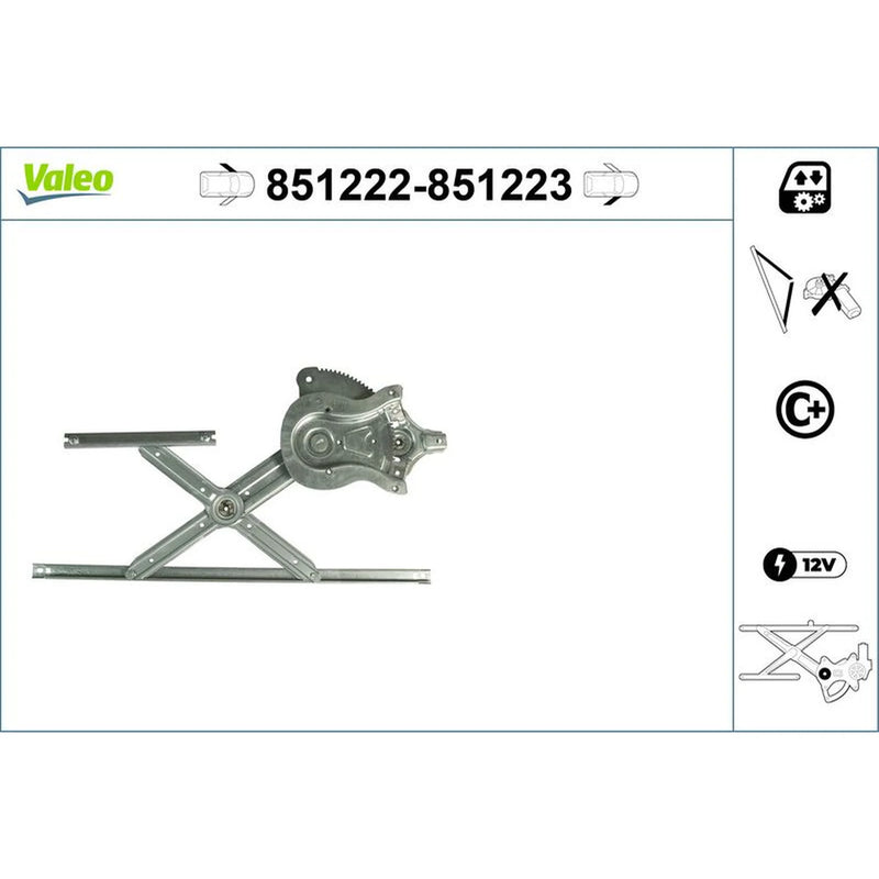 Valeo Electric Window Regulator Lifter Right Front 851223