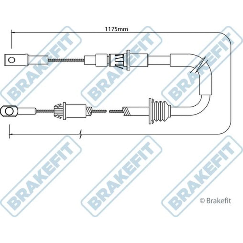 Apec Handbrake Cable Front BBC3376