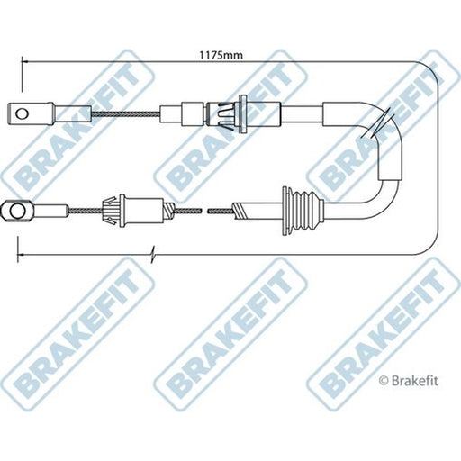 Apec Handbrake Cable Front BBC3376
