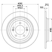 DON 2 x Solid Rear Brake Discs PCD23042-x2