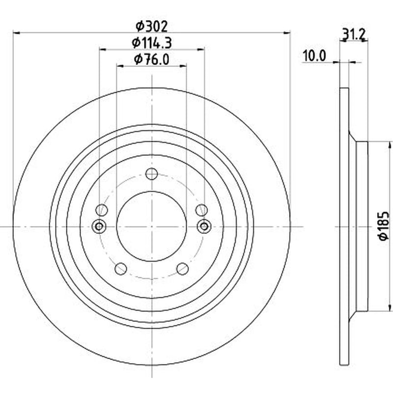 DON 2 x Solid Rear Brake Discs PCD23042-x2