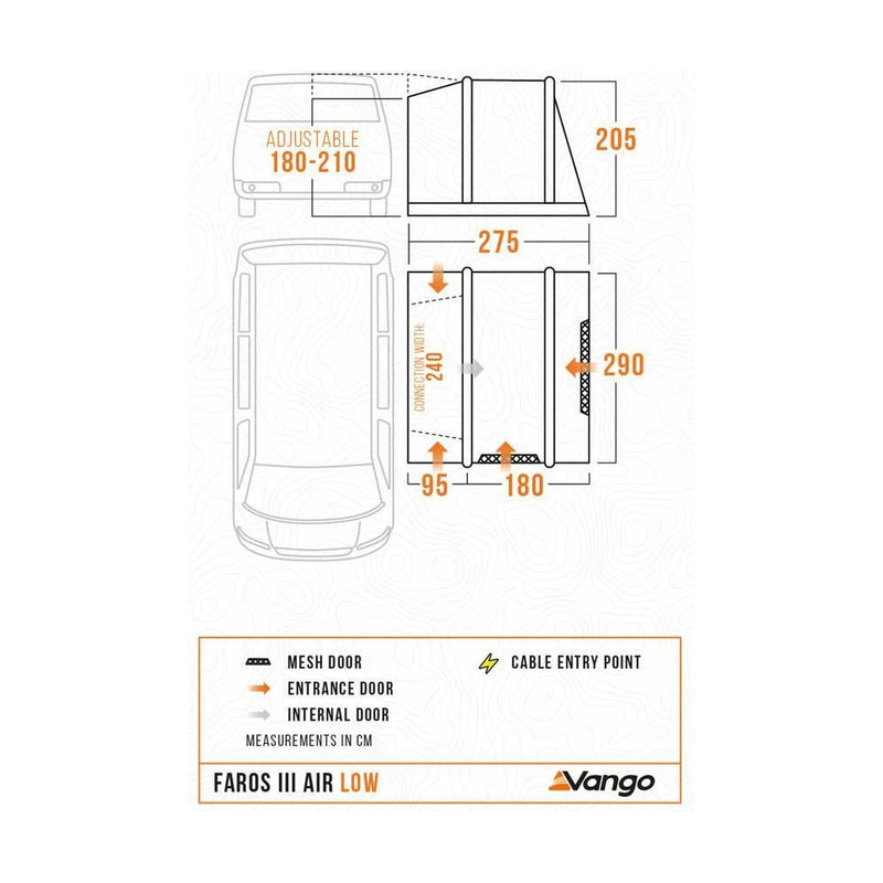 Vango Faros III Air Low Drive Away Awning Low Cloud Grey - Vango - Van Life Living