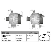 Denso Car Alternator 12V fits Ford B-Max 2012-2017 1.0