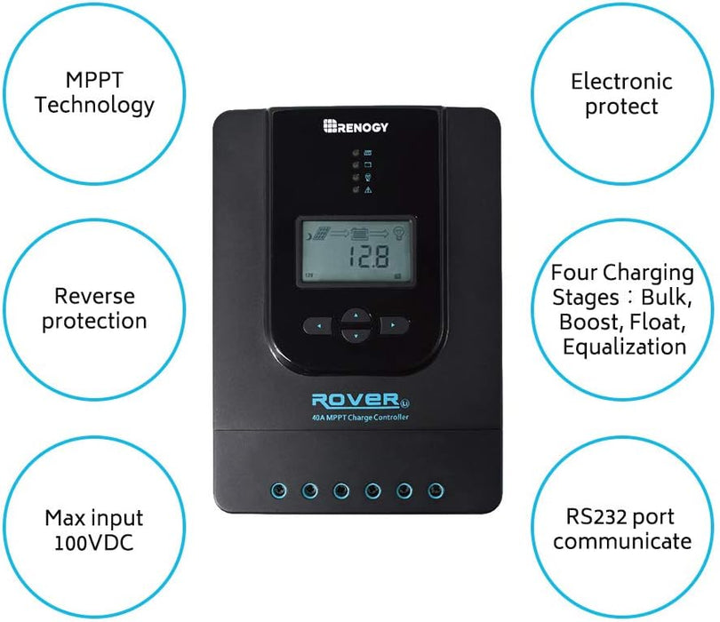 Renogy Rover 12V 30A MPPT Charge Controller - Dyna-mo Solar - Van Life Living