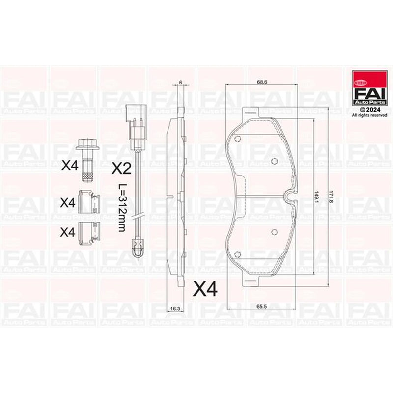 FAI Front Brake Pad Set BP112