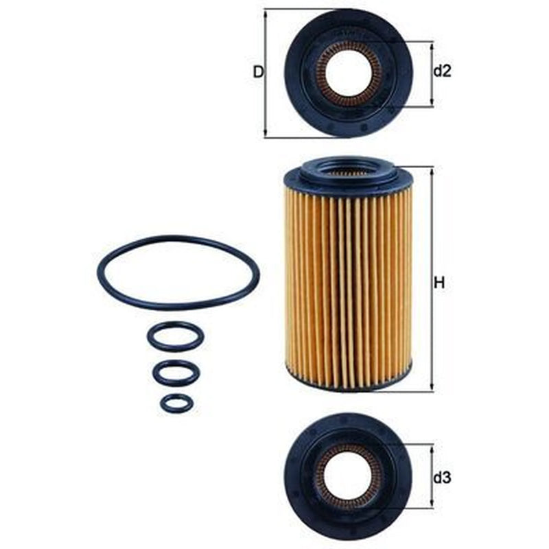 Mahle Engine Oil Filter OX 153/7D
