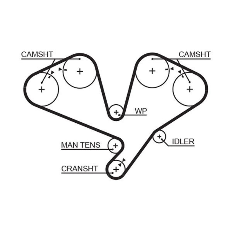 Gates Timing Belt Cambelt 257 Teeth T195RB
