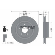 Textar 2 x Vented Rear Brake Discs 92163605-x2