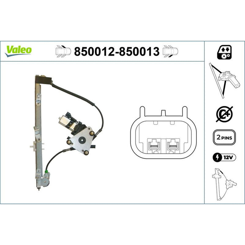 Valeo Electric Window Regulator Lifter Left Front 850012
