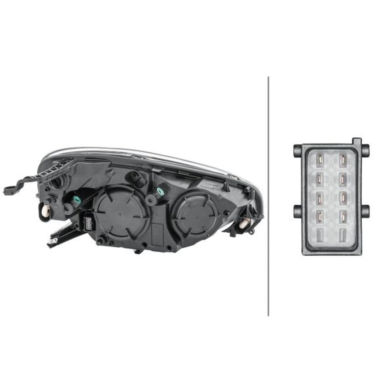 Hella Headlight Headlamp H7/H1 Left 1EH 354 811-051