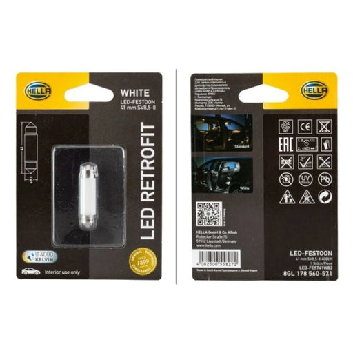 Hella Led Retrofit Festoon 41MM 4000K 8GL 8GL 178 560-571