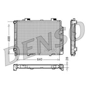 Denso Engine Radiator fits Mercedes-Benz E-Class 1995-2002