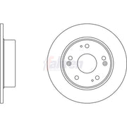 Fahren Rear Brake Solid Discs & Pads fits Honda Accord VII 2003-2008 2.0 2.2 2.4