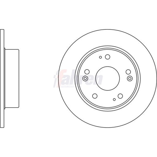 Fahren Rear Brake Solid Discs & Pads fits Honda Accord VII 2003-2008 2.0 2.2 2.4