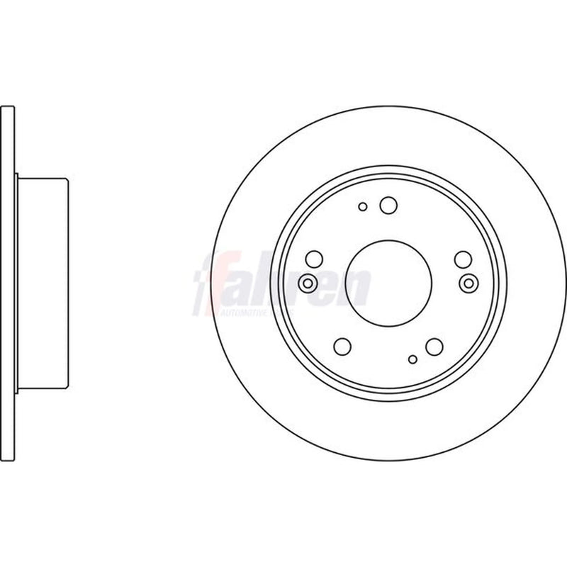 Fahren 2 x Solid Brake Discs fits Honda Accord VII 2003-2008 2.0 2.2 2.4