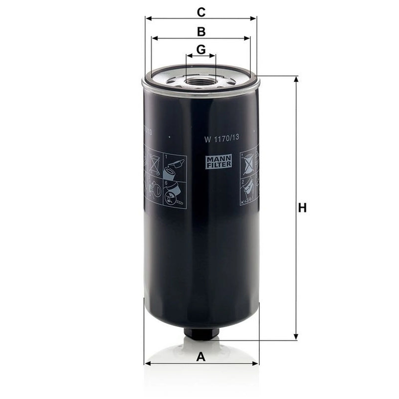 MANN-FILTER Engine Oil Filter W 1170/13