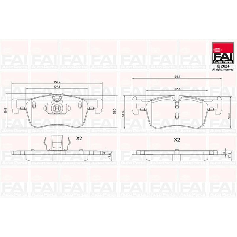 FAI Front Brake Pad Set BP171