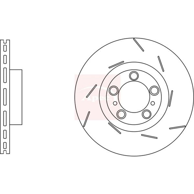 Apec 2 x Front / Brake Discs DSK3263