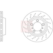 Apec 2 x Front Perforated/Vented Brake Discs DSK3360