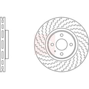Apec 2 x Front Perforated/Vented Brake Discs DSK2778