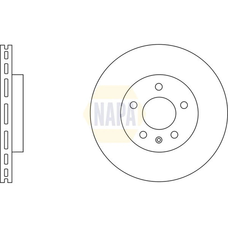 NAPA 2 x Vented Front Brake Discs NBD5003-x2