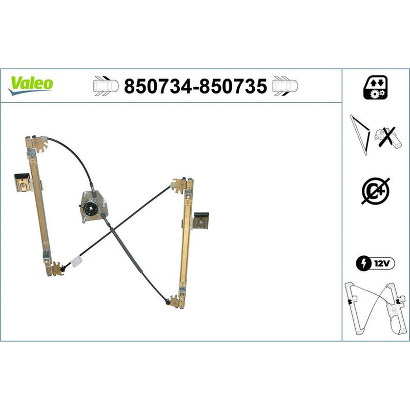 Valeo Electric Window Regulator Lifter Left Front 850734
