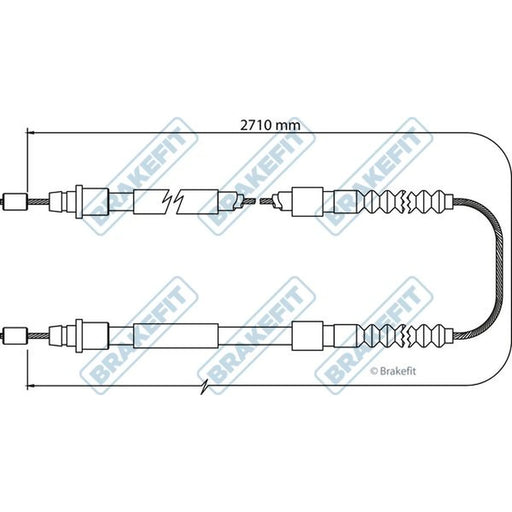 Apec Handbrake Cable Right Rear BBC3106