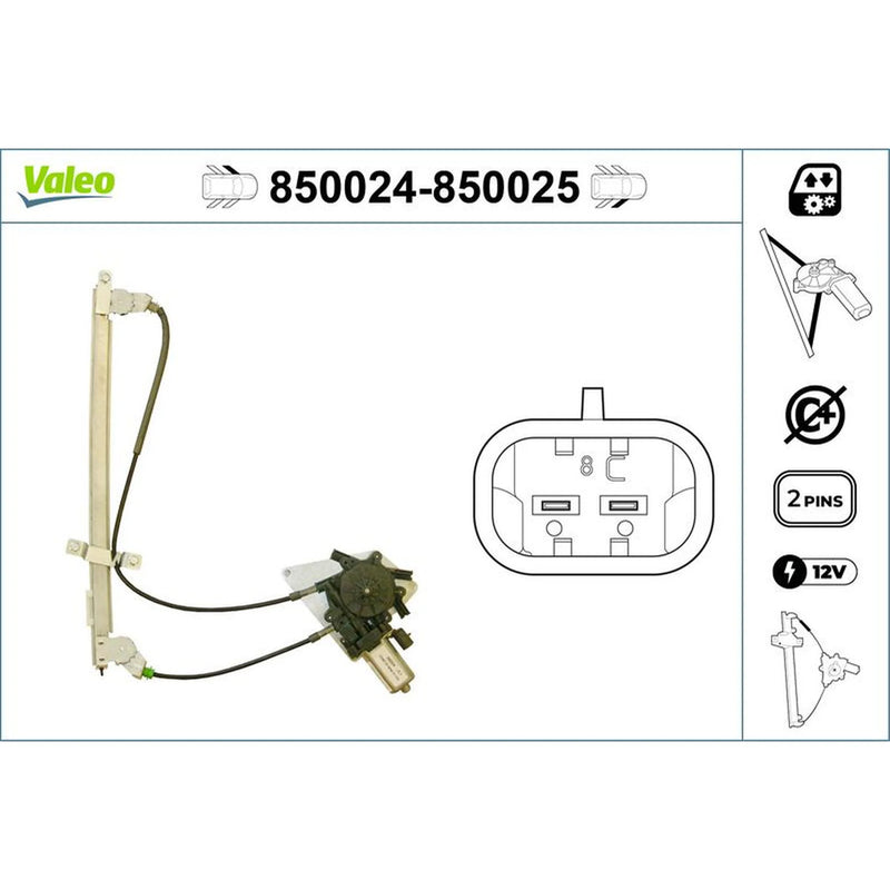 Valeo Electric Window Regulator Lifter Left Front 850024