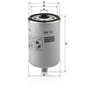 MANN-FILTER Fuel Filter Element WK 713