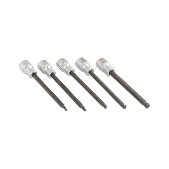 Laser Long Ball End Hex Socket Bit Set 3/8"D 5pc 6765 Laser  - Town Parts