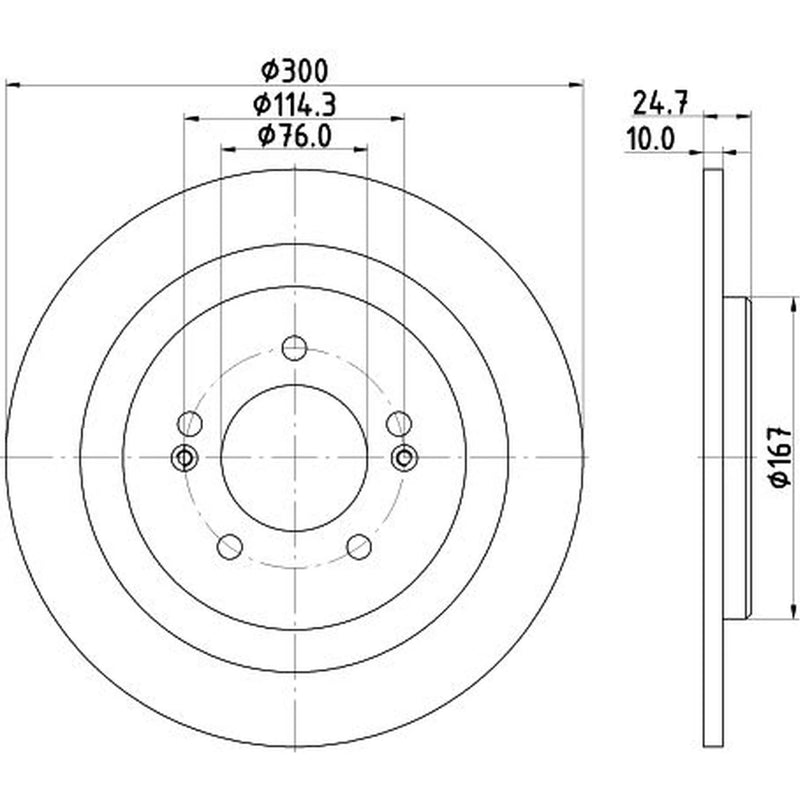 DON 2 x Solid Rear Brake Discs PCD15232-x2