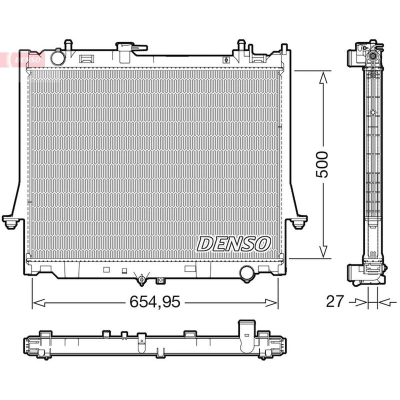 Denso Engine Radiator fits Isuzu D-Max II 2012-2018 2.5