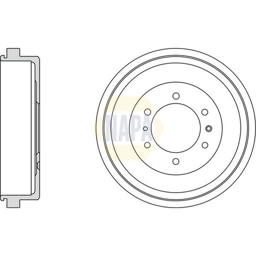 NAPA Brake Drum Assembly Rear NDR1003