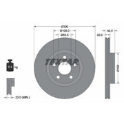 Textar 2 x Vented Front Brake Discs 92326003-x2