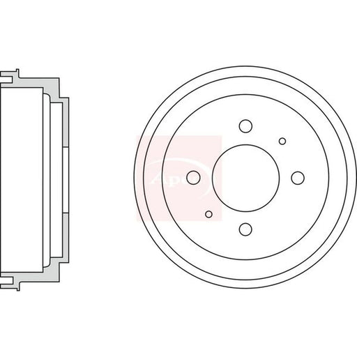 Apec Brake Drum Assembly Rear DRM9946