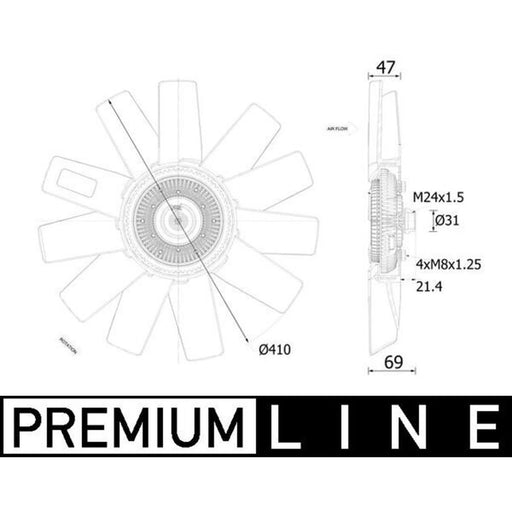 Mahle Engine Cooling Fan CFF 525 000P
