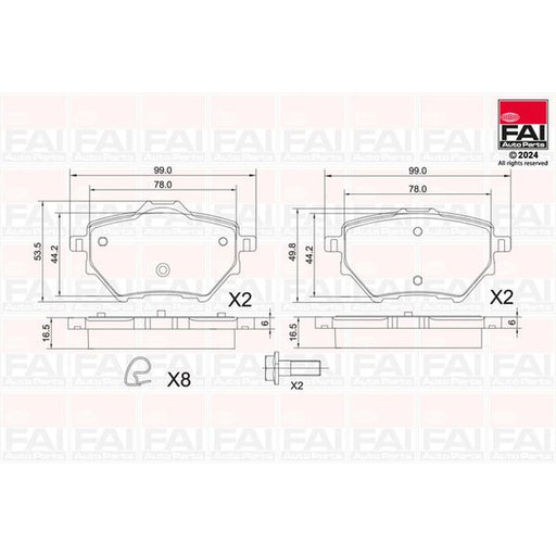 FAI Rear Brake Pad Set BP157