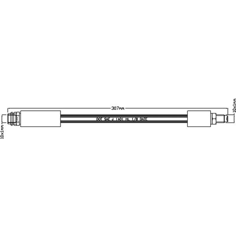 Juratek Brake Hydraulic Hose Line Right JBH1020