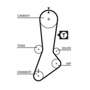 Gates Timing Belt Cambelt 108 Teeth 1317RM