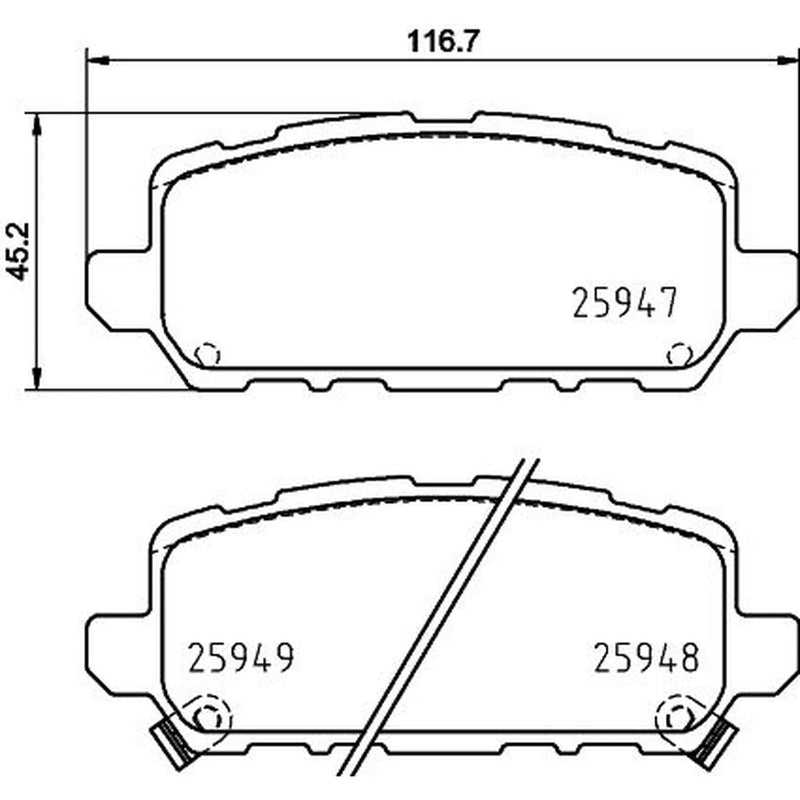 DON Rear Brake Pad Set PCP2006