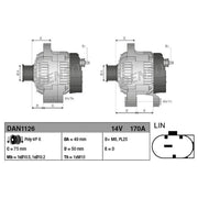 Denso Car Alternator 12V fits BMW 1 Sports Hatch 2011-2019